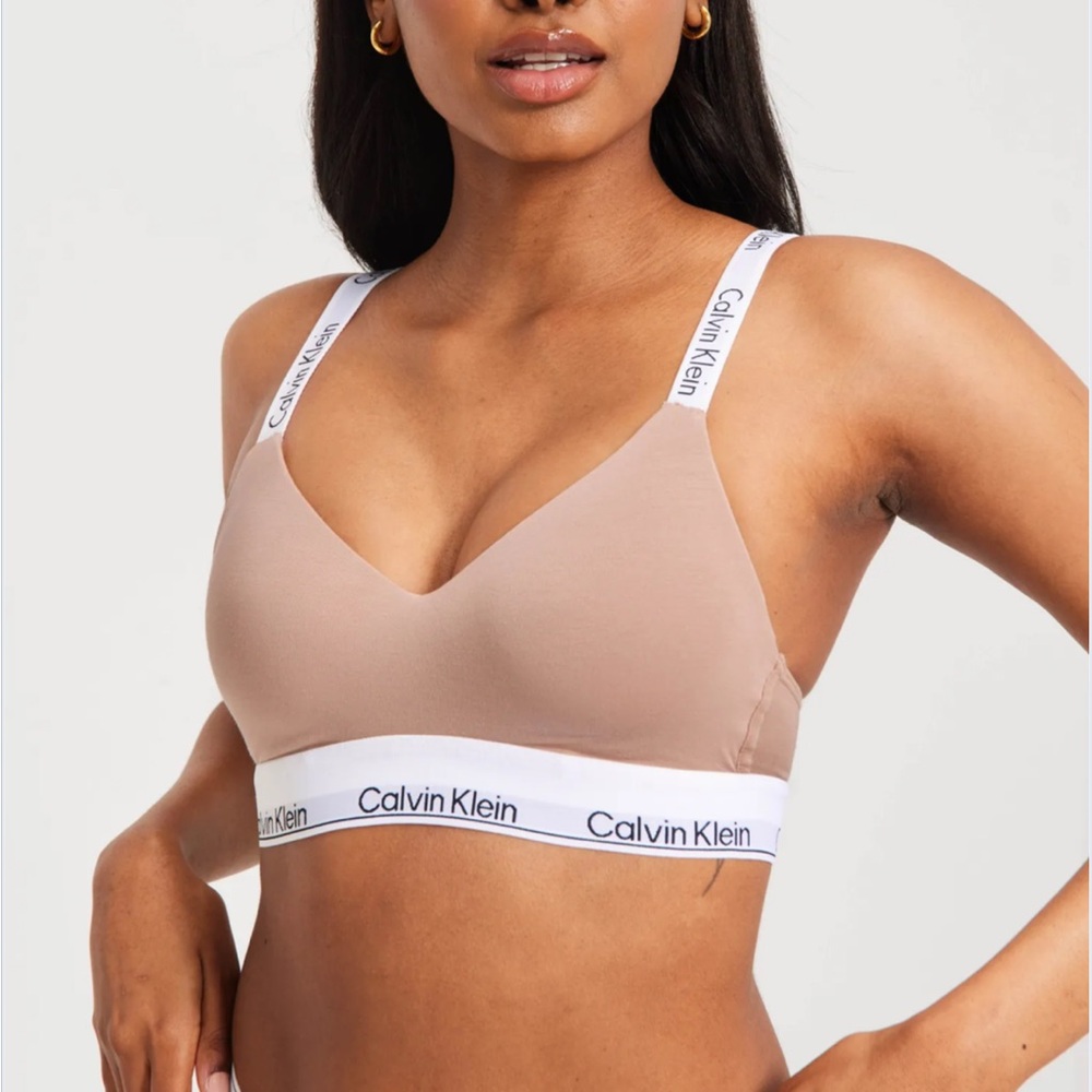 Calvin Klein Nude/Tan Logo Bralette